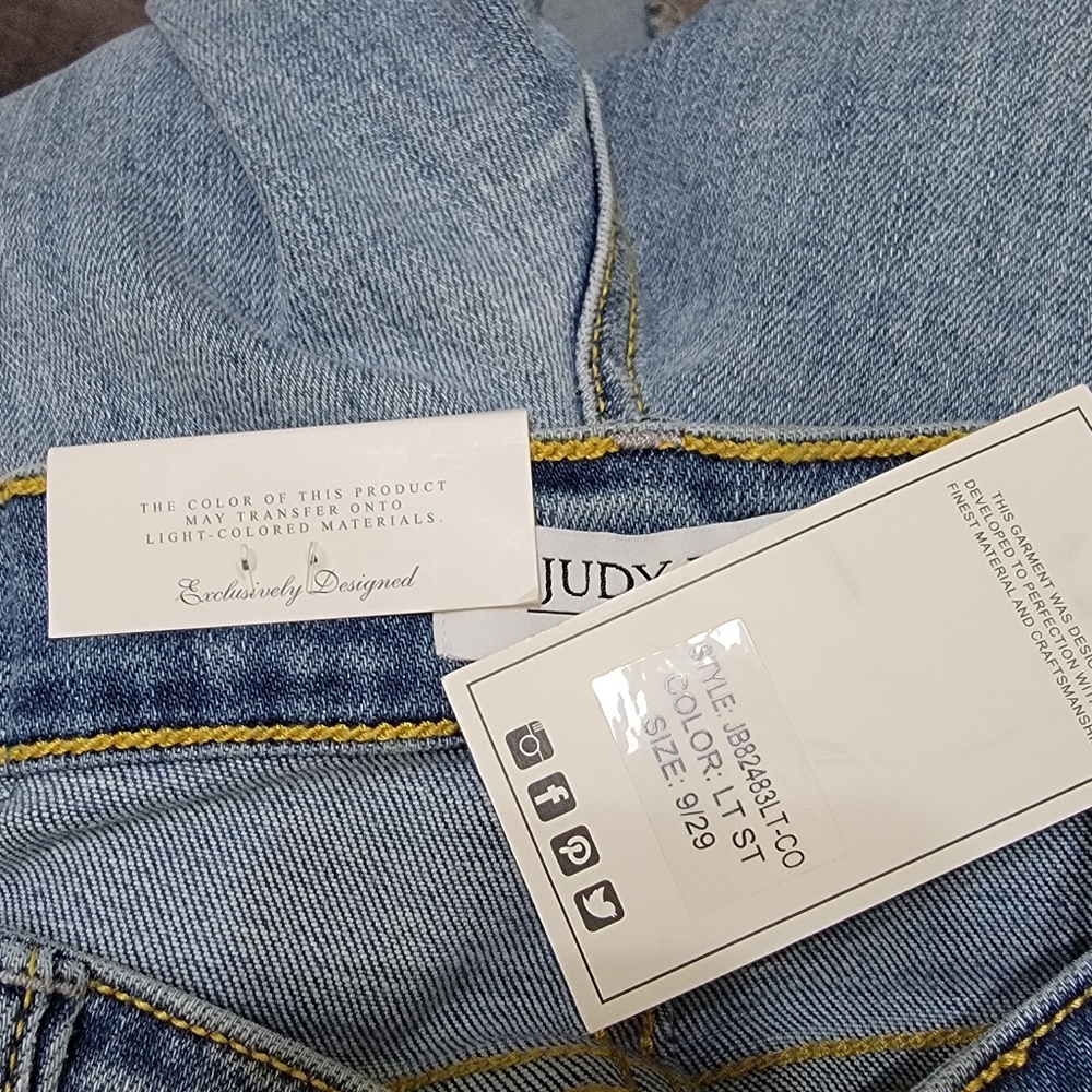 Judy Blue Light Blue High Rise Straight Leg Jeans - Picture 12 of 15